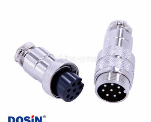 GX20 8芯連接器直式對接公母航空連接器