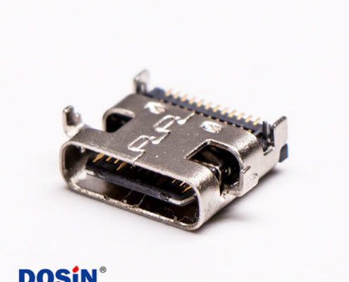 usb type c連接器母頭彎式SMT接PCB板