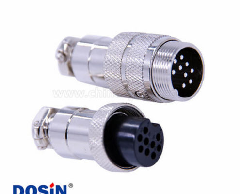 GX20航空插頭9芯對接款直式公母防水連接器