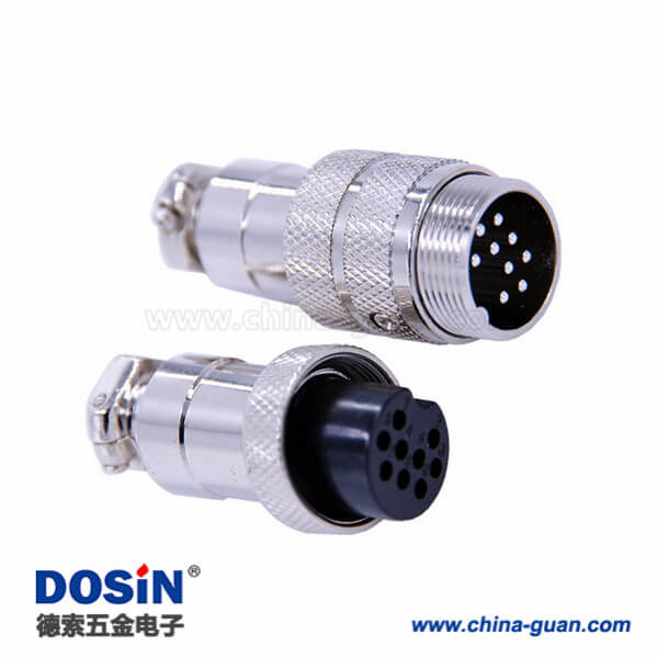 GX20航空插頭9芯對(duì)接款直式公母防水連接器