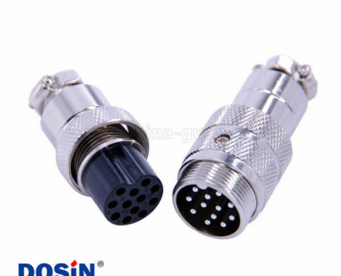 12芯對接航空插頭連接器GX20公母電子連接器直式