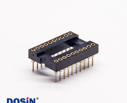 雙排圓孔母座直插式20pin內(nèi)金外錫間距1.778mm
