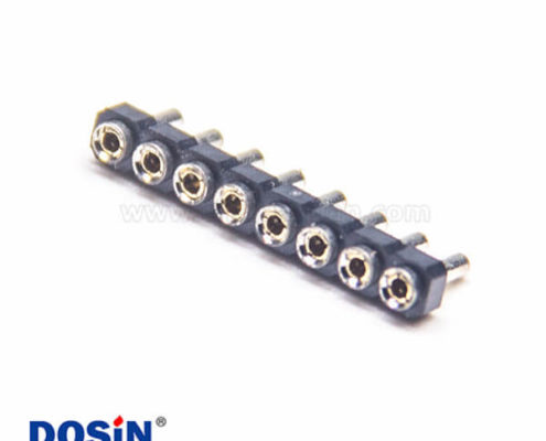 單排圓孔連接器8PIN直式排母長(zhǎng)4.44mm插板式間距2.0mm3pcs