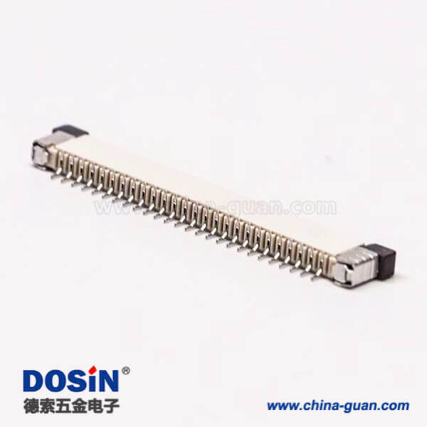 ffc/fpc扁平軟排線插座封裝1.0PH抽屜式上接2.0H