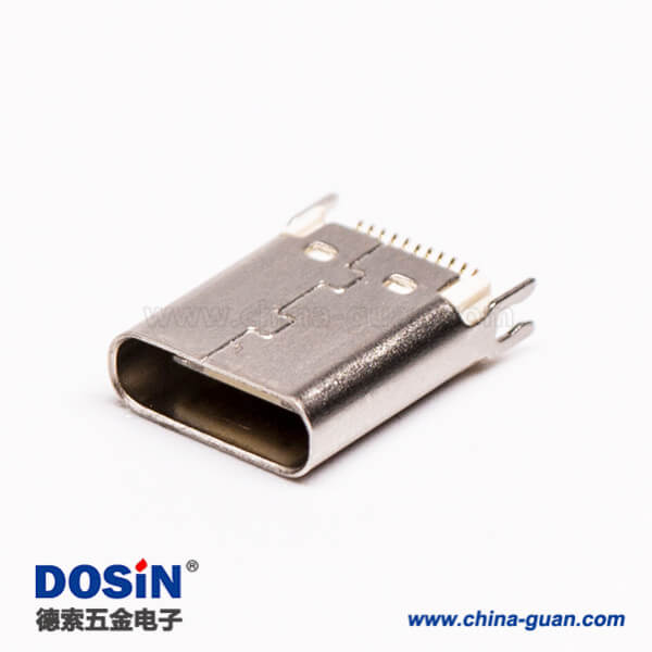 type c連接器板端母頭直式卡板式接PCB板