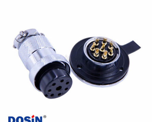 航空插頭GX25-8芯防水IP55法蘭圓盤直式公母連接器5套