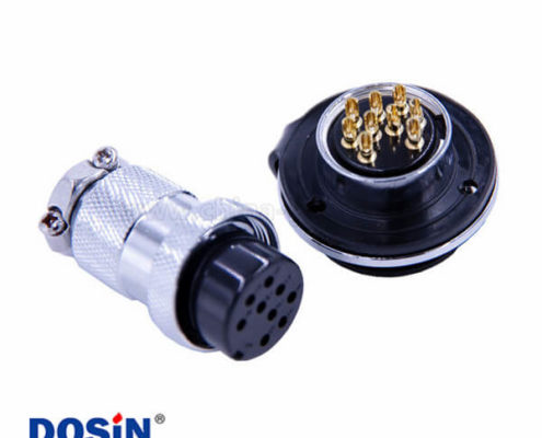 航空插頭連接器GX25-9芯母頭公座直式法蘭連接器5套