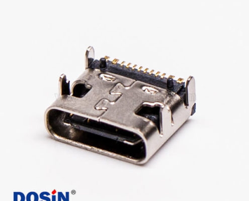 type c 連接器usb3.0母頭彎式單排SMT接板