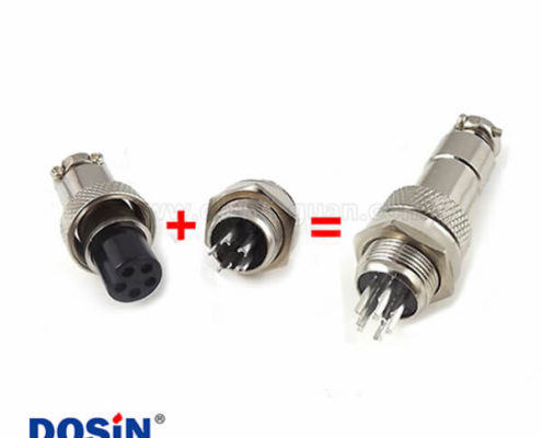 航空插頭插座GX12-5芯直式公母防水電子連接器5套