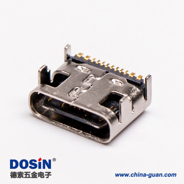 type-c母座usb3.0彎式SMT貼板接PCB