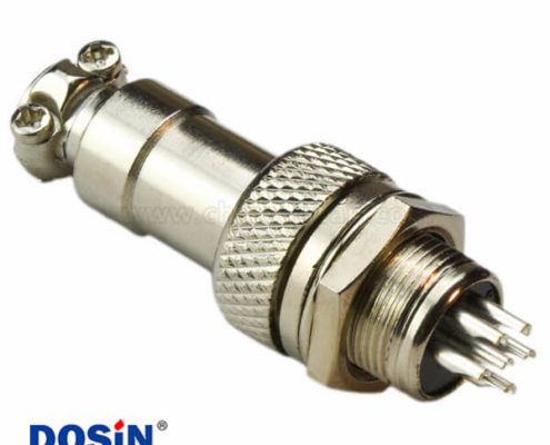 電纜連接器GX12-6P公插座母插頭航空直式連接器5套