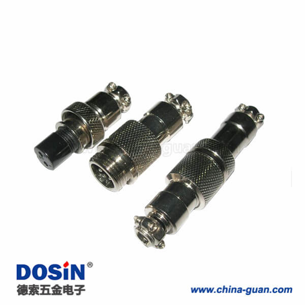 GX12對接式航空插頭2芯直式公母金屬對接連接器5套