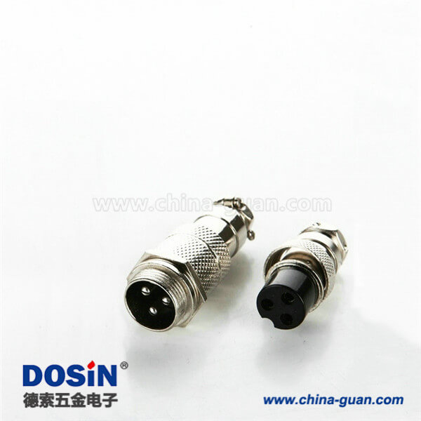 對接式GX12 3芯連接器公母圓形航空插頭5套
