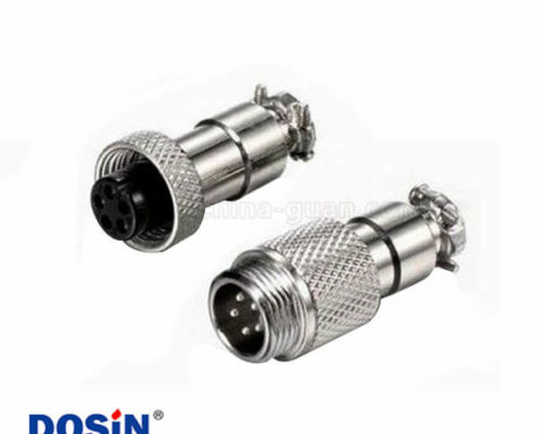 12mm對(duì)接航空插頭5芯公母對(duì)接直式防水連接器5套