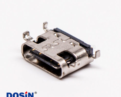 type c母座封裝彎式單排沉板式usb3.0連接器