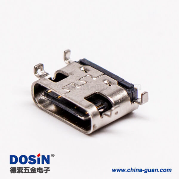 type c母座封裝彎式單排沉板式usb3.0連接器