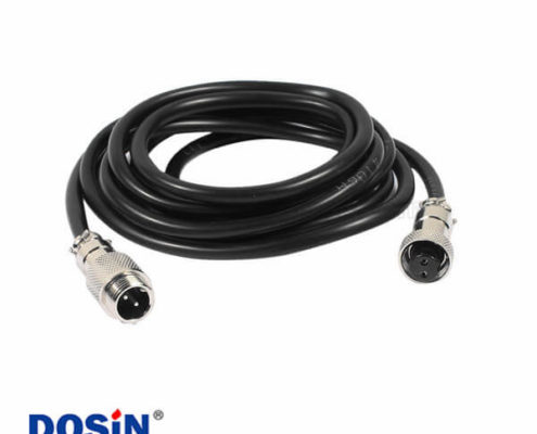 2芯航空頭連接線GX12圓形航空連接器公母對接現(xiàn)場組裝插頭電纜線1M