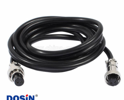 GX12-2芯母頭航空插頭線母對母現(xiàn)場組裝插頭電纜線2M