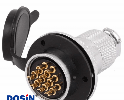 12芯GX30圓形法蘭連接器公母航空連接器