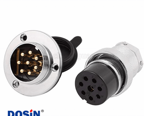 GX30 8芯圓形法蘭連接器母頭公座航空連接器