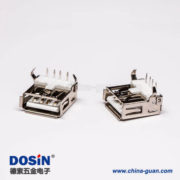 usb2.0接口type a彎式母頭插板接PCB板