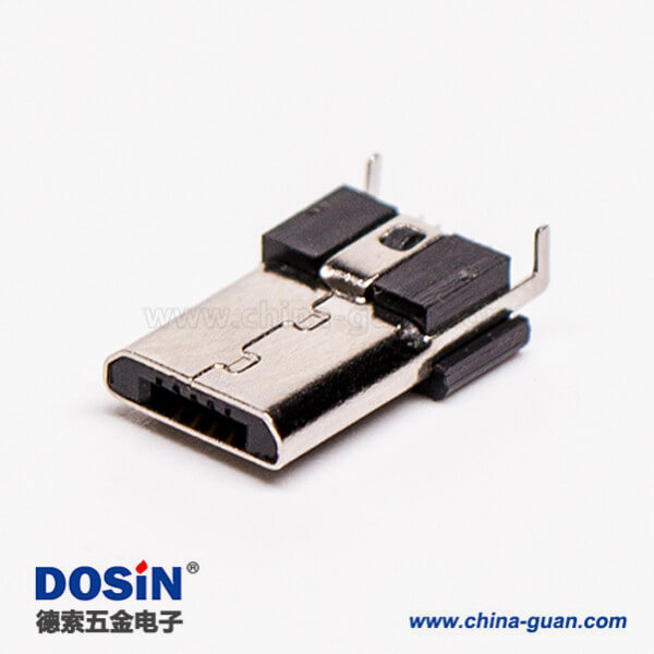 micro usb 5s b型牛角型彎式公座DIP兩腳連接器