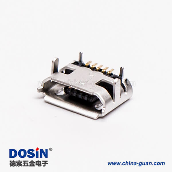 micro usb 5p b型SMT B型母座牛角型連接器 7.20-5.50