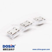 micro usb b型封裝5p母座SMT直式DIP 6.4帶焊盤帶定位子