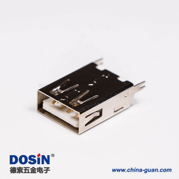 USB2.0插座直式母頭插板式連接器