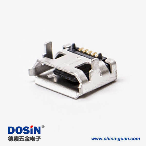 micro usb接口手機5pinB型SMT兩腳DIP 7.15