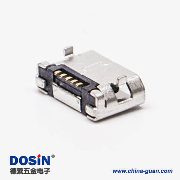 micro usb 5pin接口B型SMT母座DIP 6.4 平口 micro usb 5pin接口B型SMT母座DIP 6.4 平口