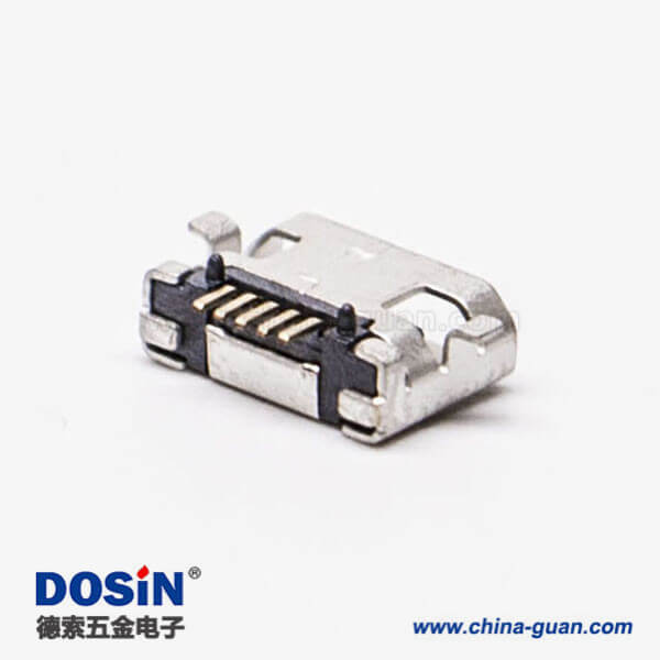 micro usb手機(jī)充電接口SMT全貼5針加寬型連接器 micro usb手機(jī)充電接口SMT全貼5針加寬型連接器