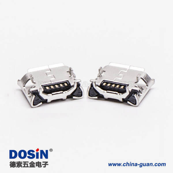 micro usb b接口5p SMT B型牛角型直式連接器5.65-4.85 micro usb b接口5p SMT B型牛角型直式連接器5.65-4.85