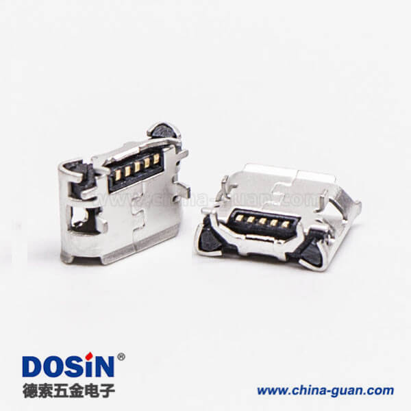 micro usb b接口5p SMT B型牛角型直式連接器5.65-4.85 micro usb b接口5p SMT B型牛角型直式連接器5.65-4.85