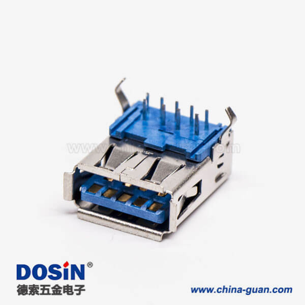 usb3.0 type a連接器母座彎式插板彎腳接板