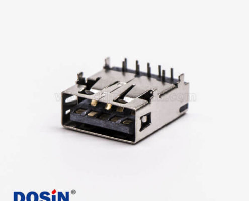 usb3.0dip母座type a彎頭dip短體四腳插板