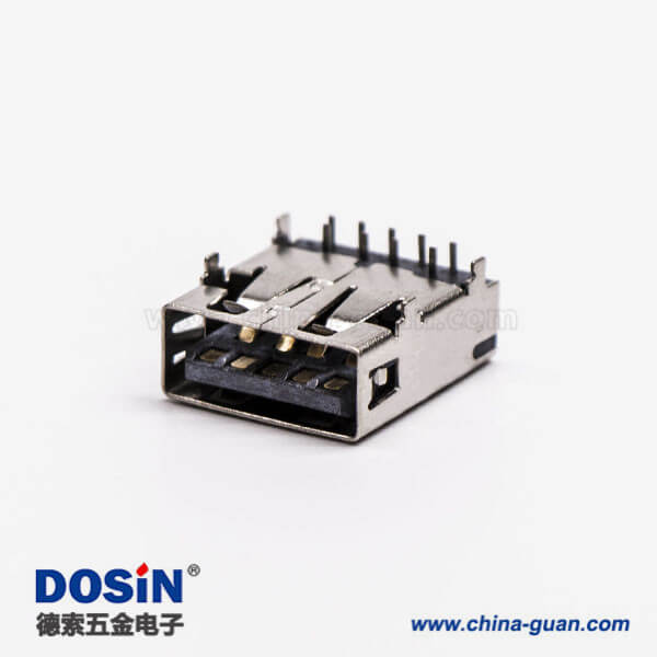 usb3.0dip母座type a彎頭dip短體四腳插板