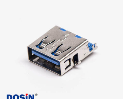 沉板式usb3.0 a型母座彎式SMT沉板四腳貼板