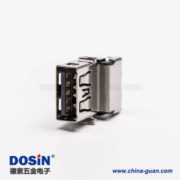 usb3.0母頭沉板彎式加高兩腳插板接PCB板