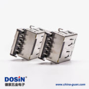 usb3.0母頭沉板彎式加高兩腳插板接PCB板