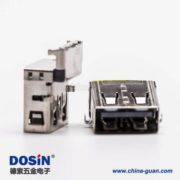 usb3.0母頭沉板彎式加高兩腳插板接PCB板