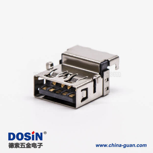 usb3.0母頭沉板彎式加高兩腳插板接PCB板