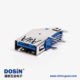usb3.0母座側(cè)插type a彎式母座插孔接PCB板
