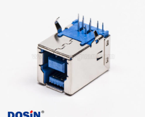 usb3.0接口type b母頭彎式插板接pcb板