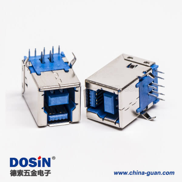 usb3.0接口type b母頭彎式插板接pcb板