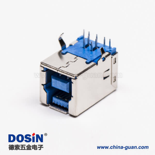 usb3.0接口type b母頭彎式插板接pcb板