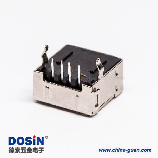 usb 2.0 a母座dip黑色全屏蔽式彎頭 usb 2.0 a母座dip黑色全屏蔽式彎頭