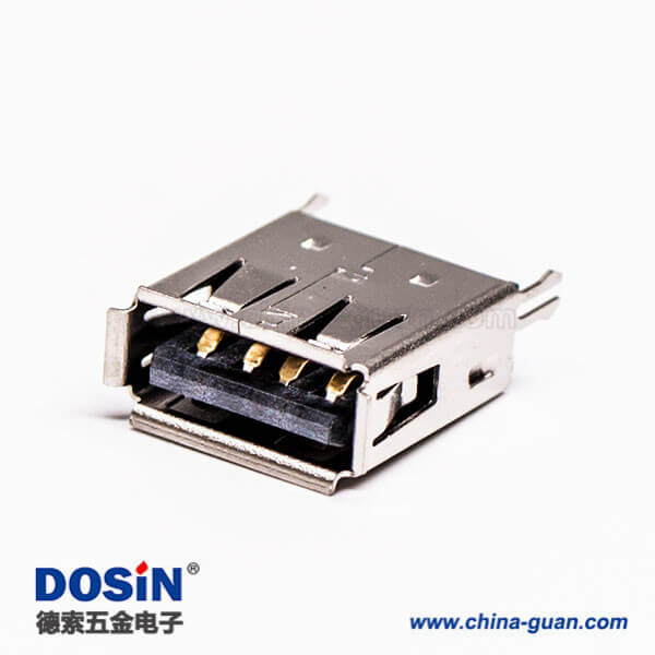 usb直插母頭DIP黑膠插孔接板