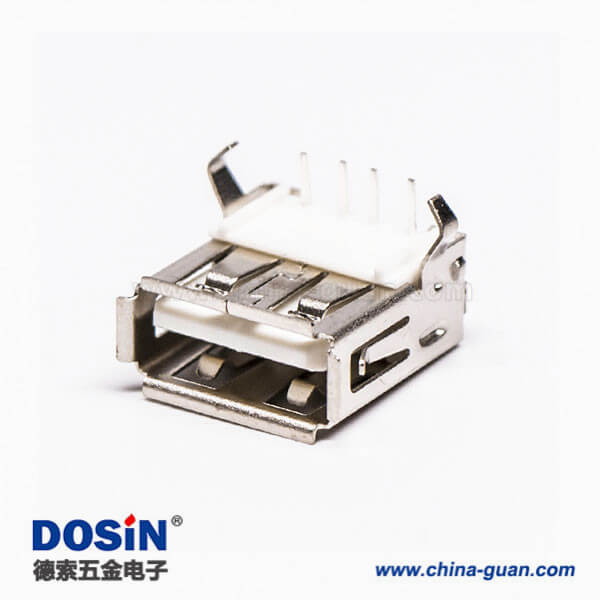 彎腳usb90度彎式母頭連接器插孔接PCB板