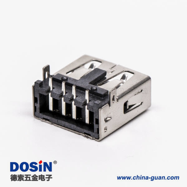 type-a usb母座彎式兩腳插板帶定位柱接板 type-a usb母座彎式兩腳插板帶定位柱接板